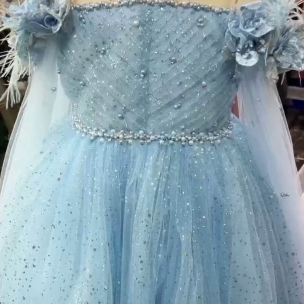 Elegant Blue Kids Dress Elsa